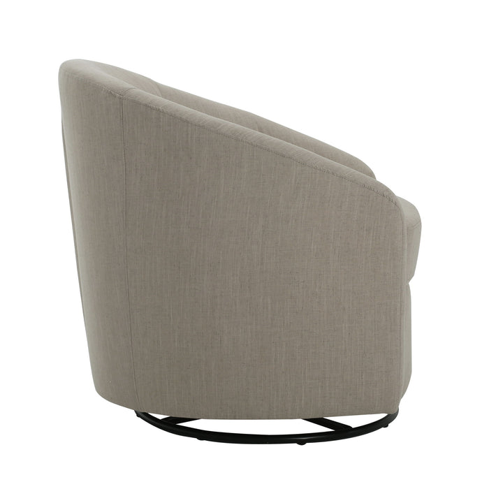 Contemporary Swivel Glider Chair With 360 Degree Rotation