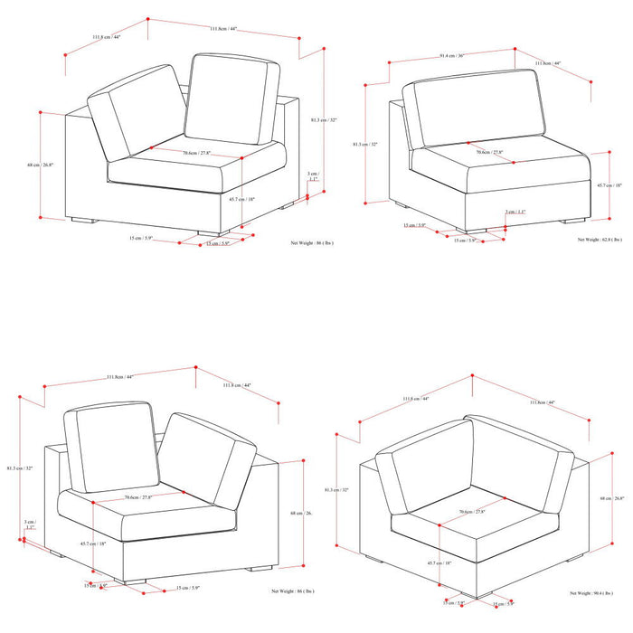 Jasmine - Handcrafted Sectional Sofa