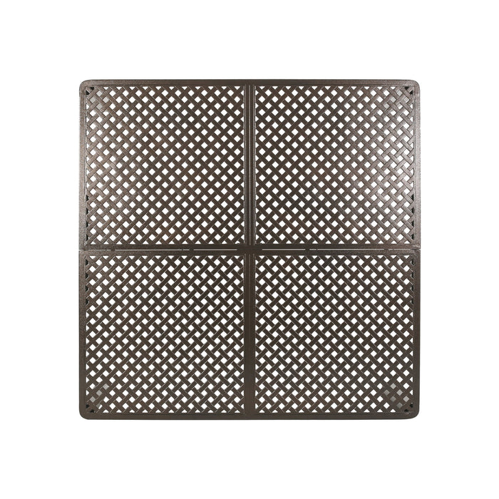 Outdoor Modern Aluminum Dining Table With Woven Accents