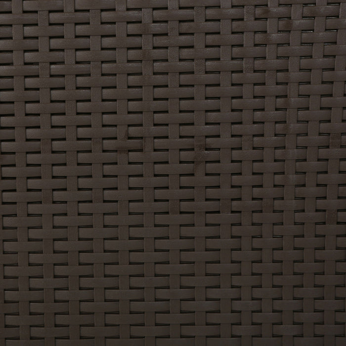 Outdoor Faux Wicker Rattan Style Chat Set With Water Resistant Cushions, 5 Pieces Set - Brown / Mix Beige