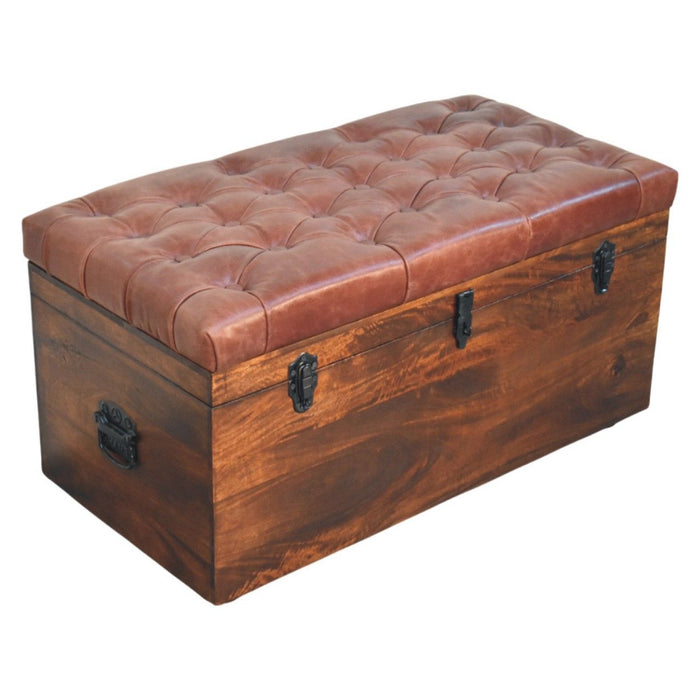 Buffalo - Leather Storage Trunk