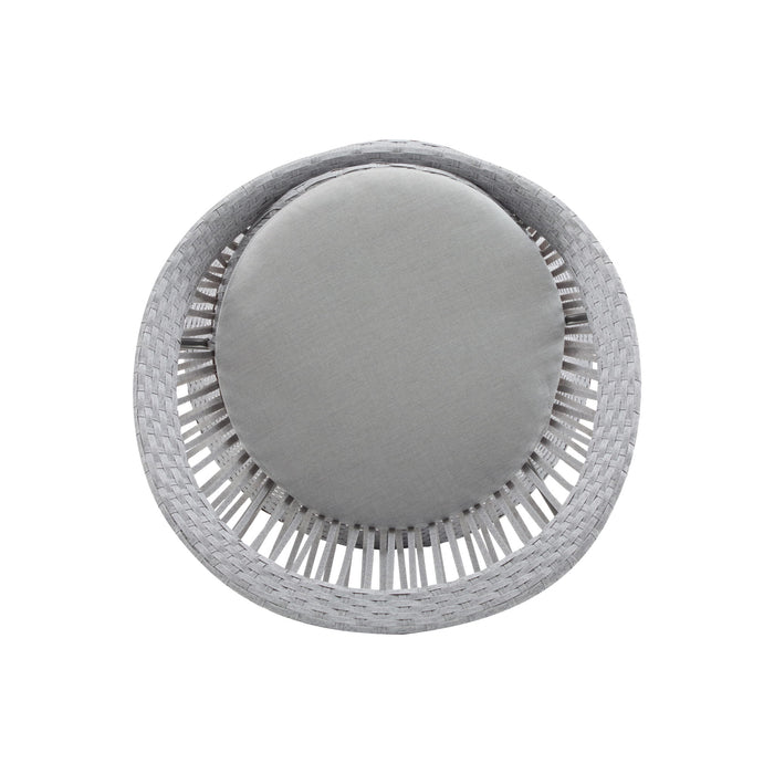 Modern Swivel Wicker Lounge Chair With Round Design