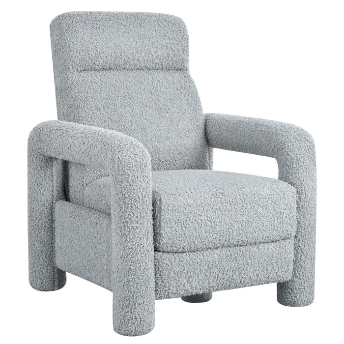 Push Back Recliner Armchair Upholstered Recliner Chair Single Sofa With Adjustable Backrest