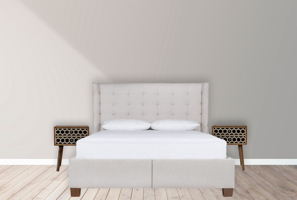 Inlay - Bone Inlay Drawer Nightstand