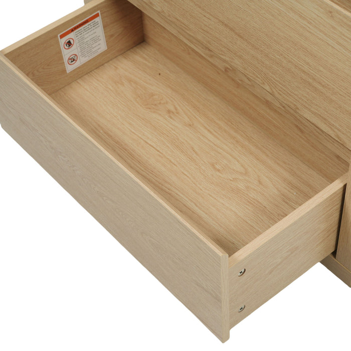 Freestanding Bathroom Vanity With Ceramic Sink, 2 Full Extension Drawers