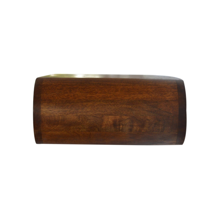 Wall Mounted Round Bedside Table - Chestnut