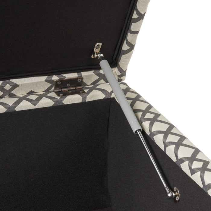 Richmond - Storage Ottoman With Unique Pattern And Ample Storage - Gray
