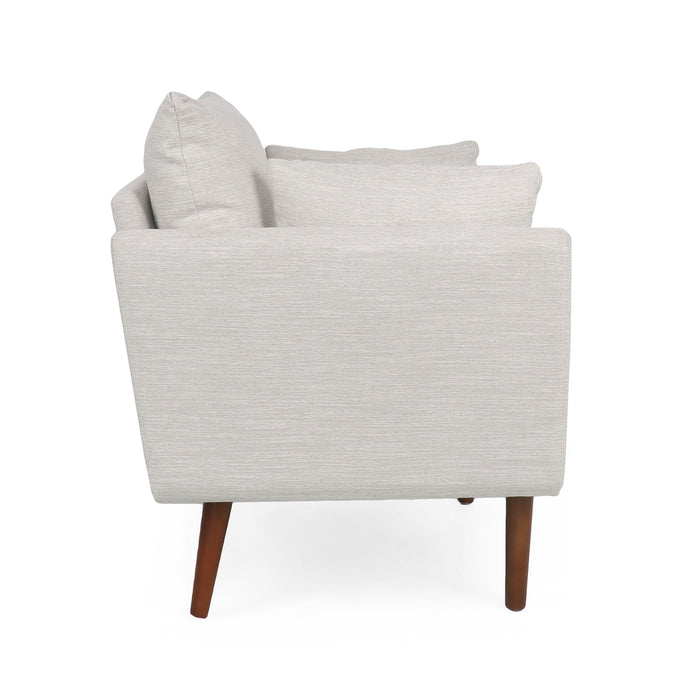 Luminate - Upholstered Fabric Club Chair With Tapered Legs And 2 Accent Pillows