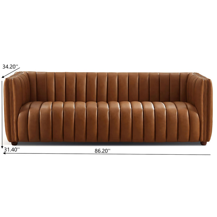 April - Mid-Century Modern Luxury Tight Back Boucle Couch