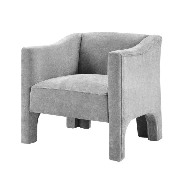 Barrel Accent Chair With Enclosed Arms