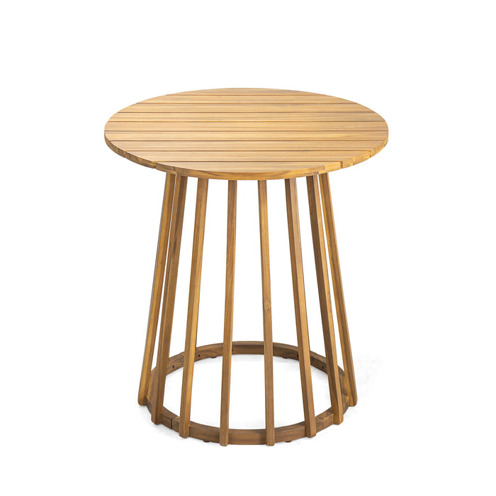 Outdoor 3 Pieces Dining Set With Cushions - Teak - Teak