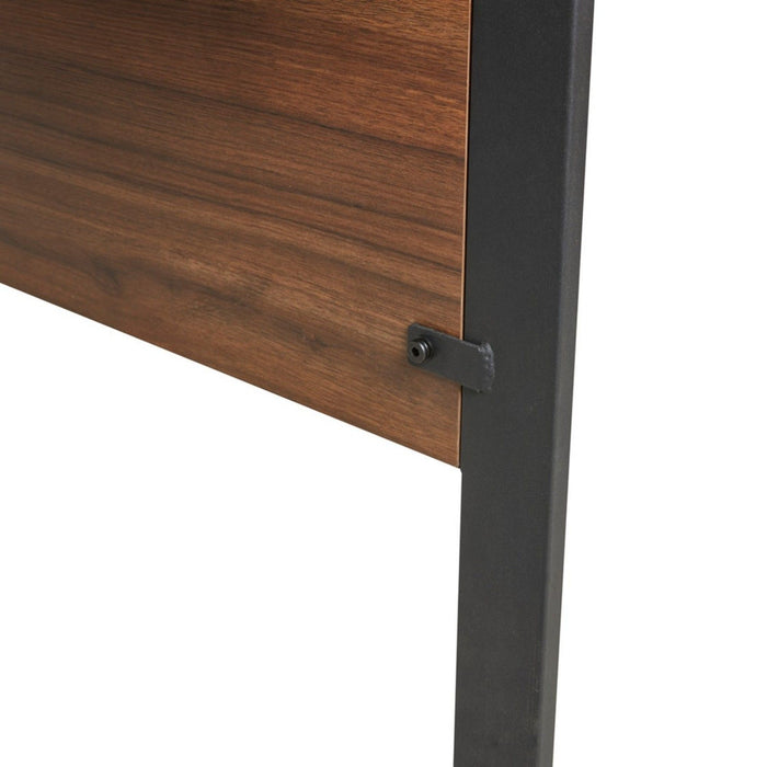 Computer Desk With Metal Legs - Dark Coffee