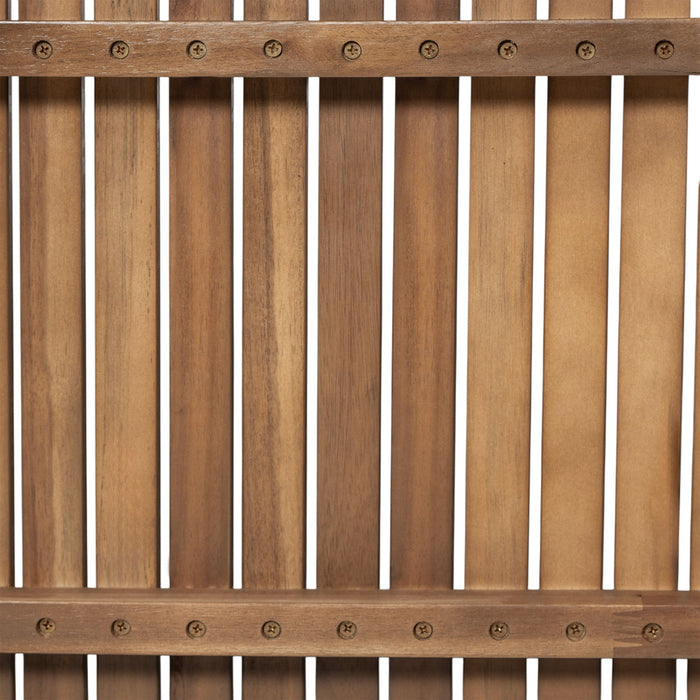 Outdoor Dining Table With Slatted Top, Ideal For Patio