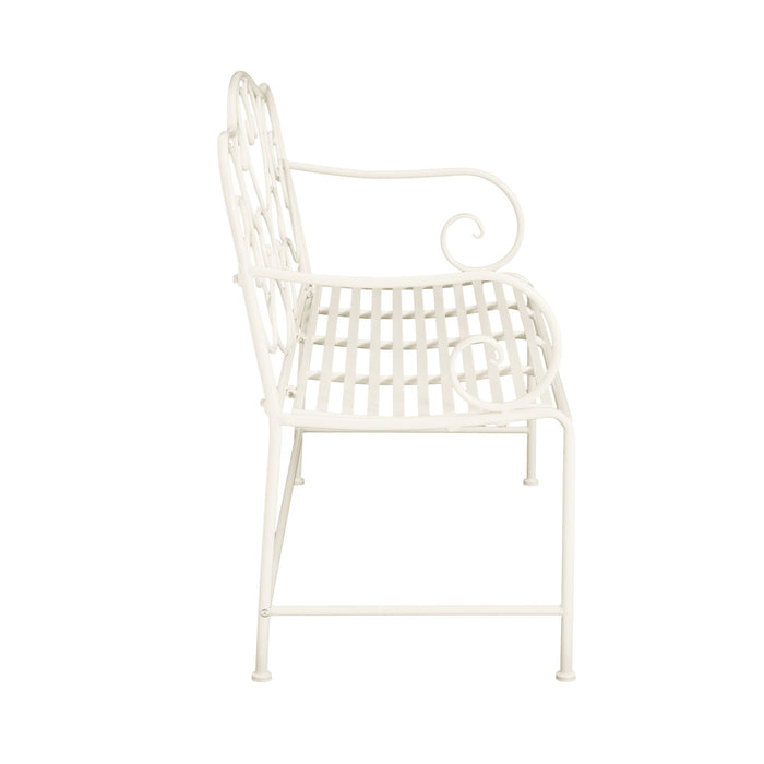 Sunnydaze - Outdoor Garden Bench - Matte White
