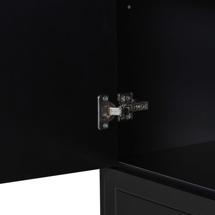 Modern Bathroom Storage Cabinet With Two Laundry Baskets, One Drawer, Adjustable Shelf