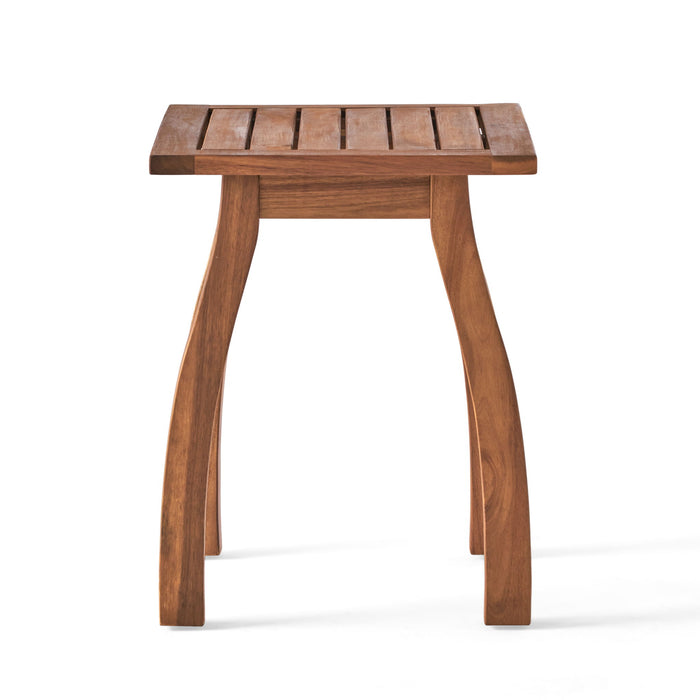 Kinesis - Outdoor Side Table With Slatted Top And Wood Frame