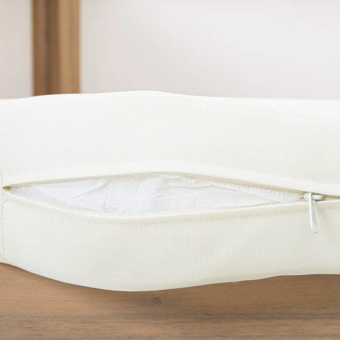 Outdoor Acacia Wood Patio Club Chair, Textilene Patio Furniture, Waterproof Thick Cushion Deep Seating For Porch, Garden, Backyard, Balcony, Weight Capacity 400Lbs, Light Teak - Beige