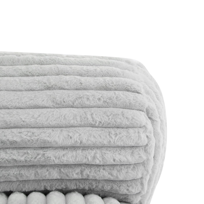 Latina - Indoor Foldbable Bean Bag Lounge Chair - Light Gray