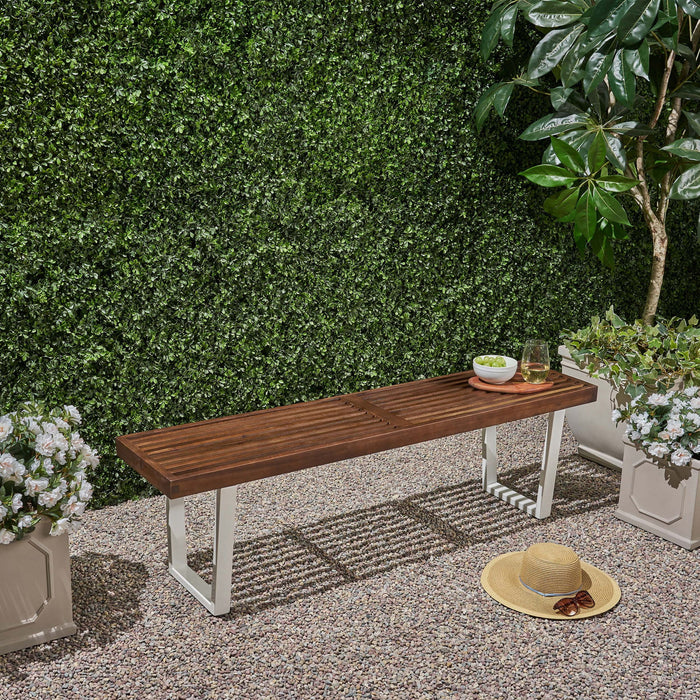 Intrinsic - Outdoor Dining Bench With Slat Top