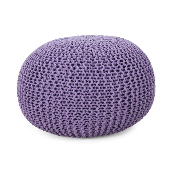 Belle - Modern Knitted Round Pouf