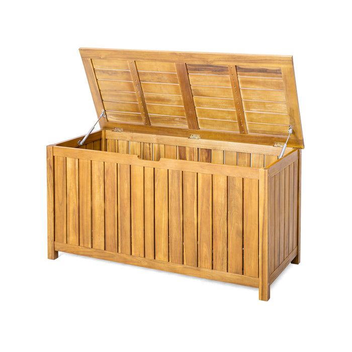 Portside - 100 Gallons Wood Deck Box - Teak