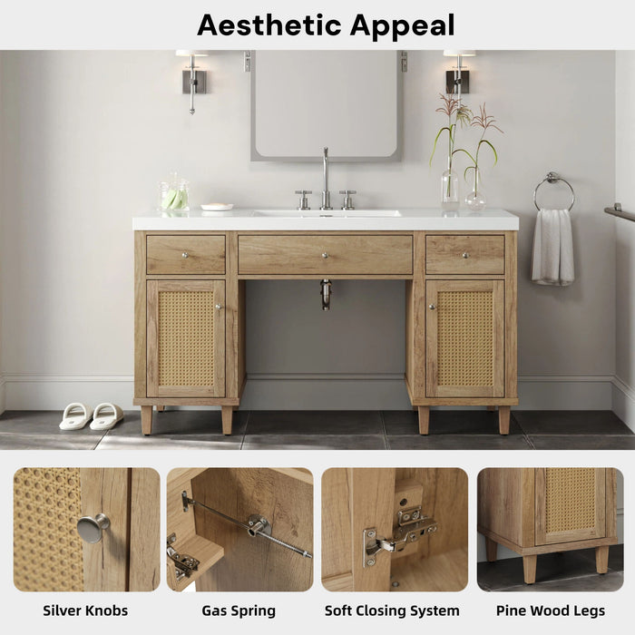Bathroom Vanity With Sink, Spacious Storage Cabinet