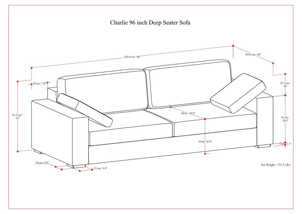 Charlie - Deep Seater Sofa