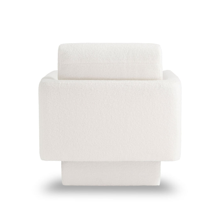 360° Modern Swivel Accent Chair Round Armchair, Thick Padded Single Lounge Sofa Upholstered Comfy