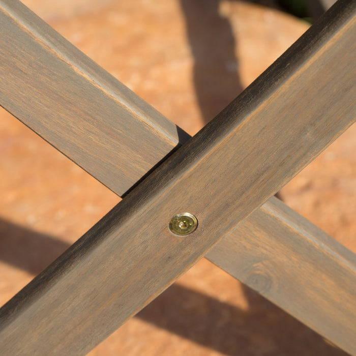 Blissique - Outdoor Foldable Wood Dining Table With Slat Design