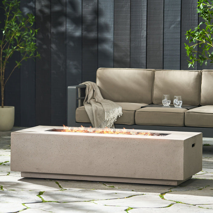 Modern Rectangle Fire Table 50, 000 Btu