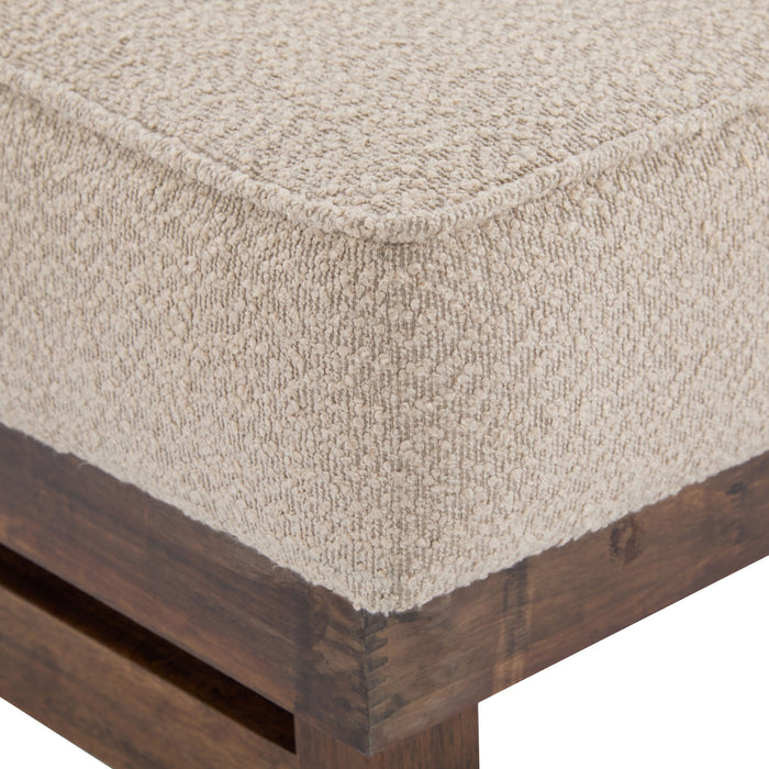 Modern Upholstered Cocktail Ottoman Bench With Cushion Top