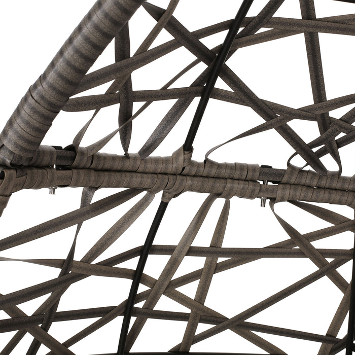 Marlin Hanging Egg Chair Basket With Teardrop Design - Gray