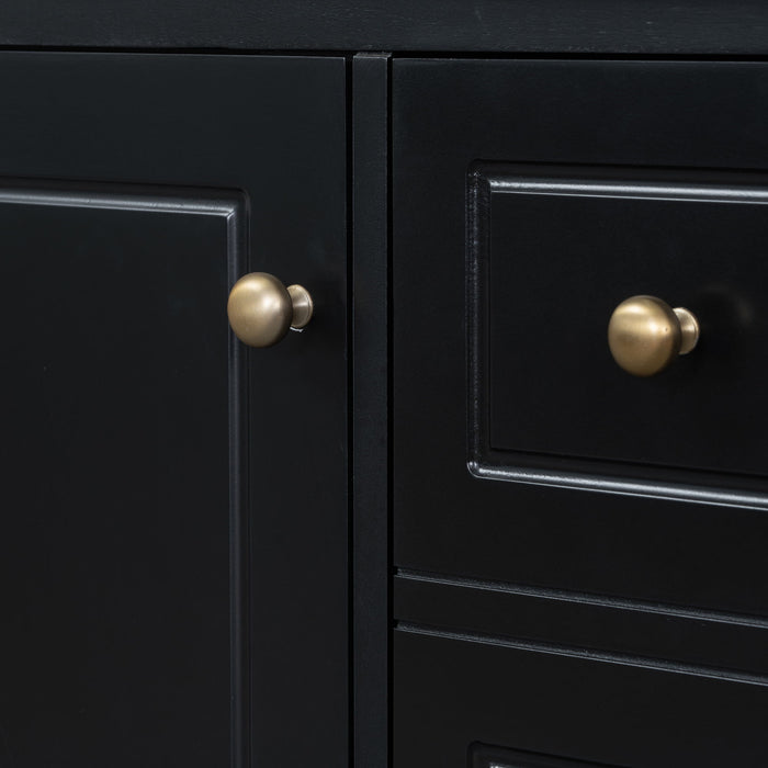 Freestanding Bathroom Vanity With Sink, Soft Close Door, 3 Drawers