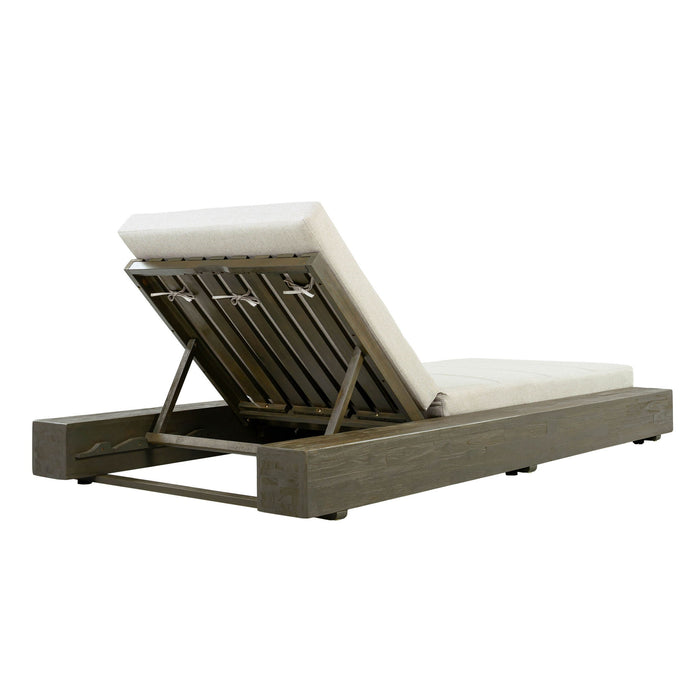 Outdoor Chaise Lounges With Water-Resistant Cushions, Adjustable Backrest