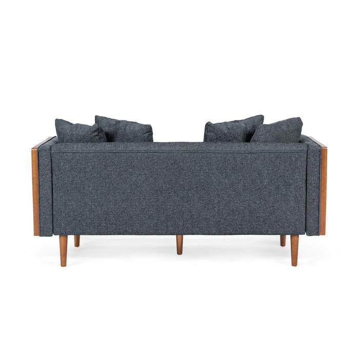 Retro Modern Loveseat With Button Tufted Upholstery