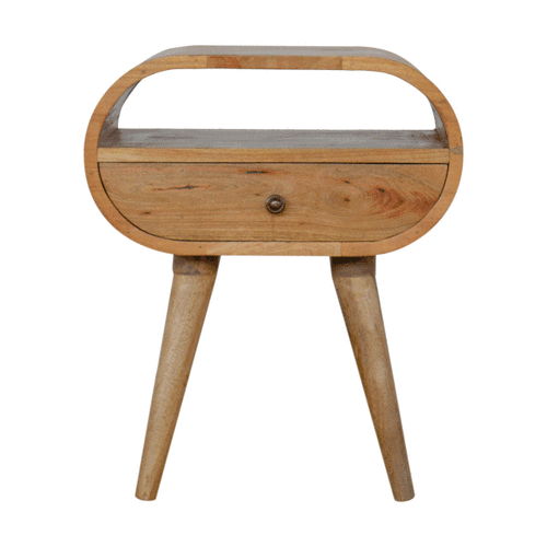 Circular Open Bedside Nightstand