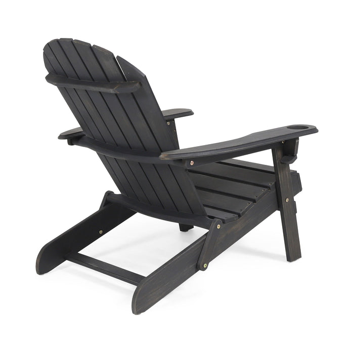 Zenithia - Outdoor Foldable Adirondack Chair With 2 Cup Holders