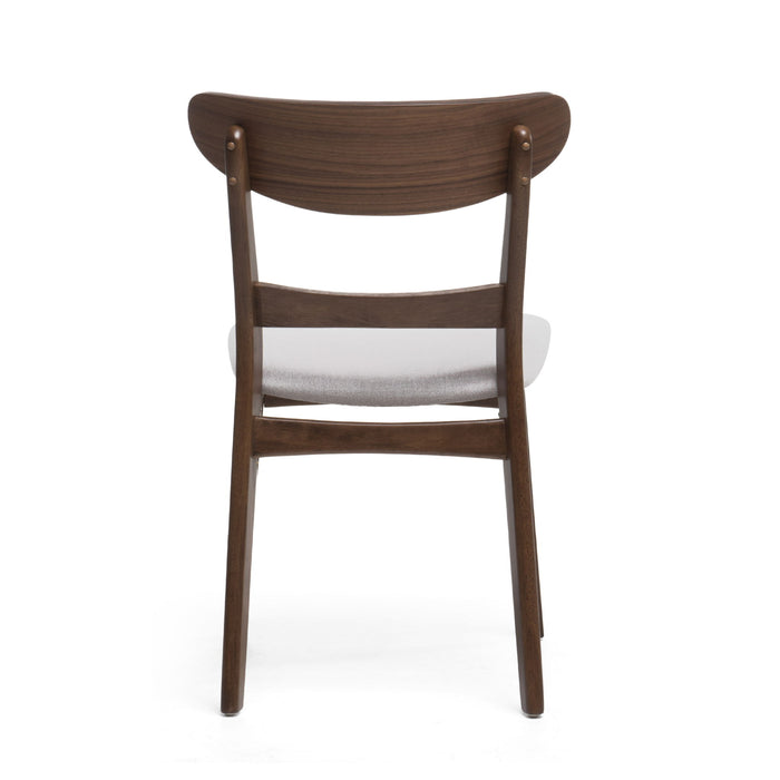 Modern Dining Chair With Upholstered Seat And Wood Frame