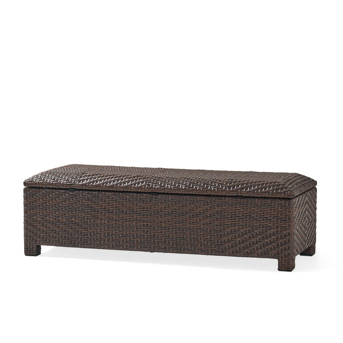 Santiago - Wicker Storage Bench - Brown Multi