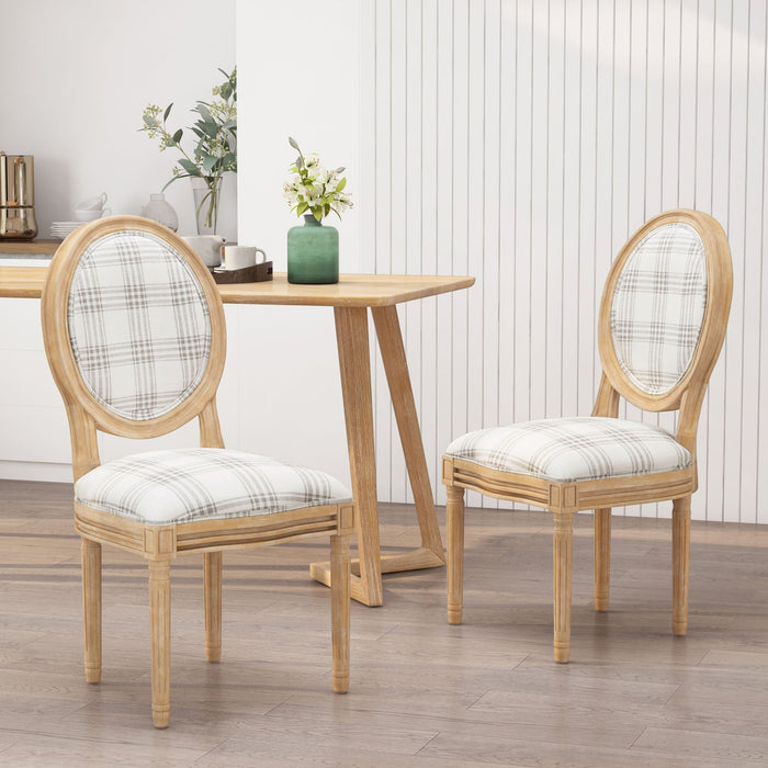 French Country Inspired Dining Chair With Iconic Round Backrest