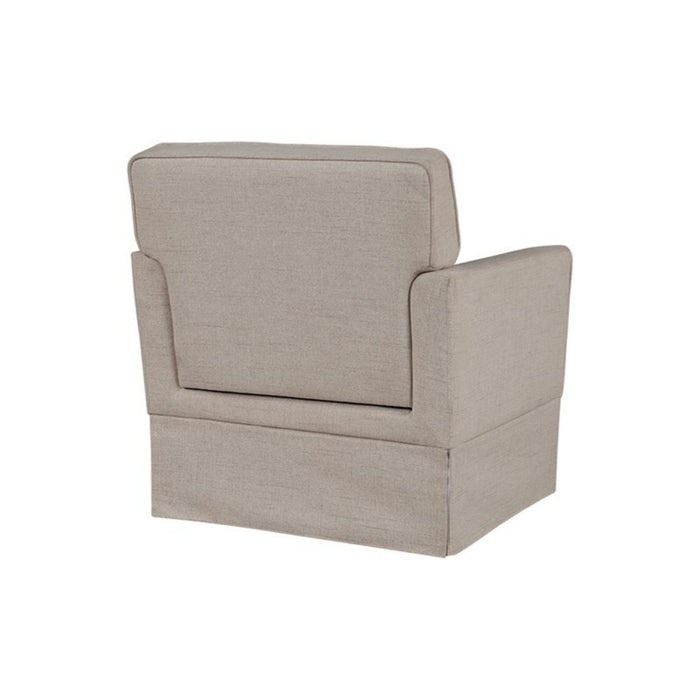 Timeless Slipcover Accent Armchair With Track Arm Silhouette Upholstered - Light Brown
