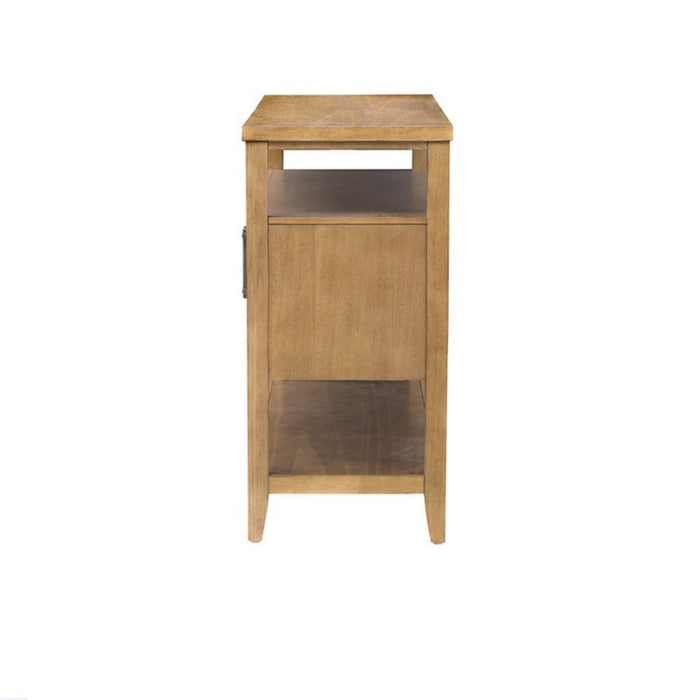 Naomi - 2 Door Storage Console Table With Ample Shelving - Natural