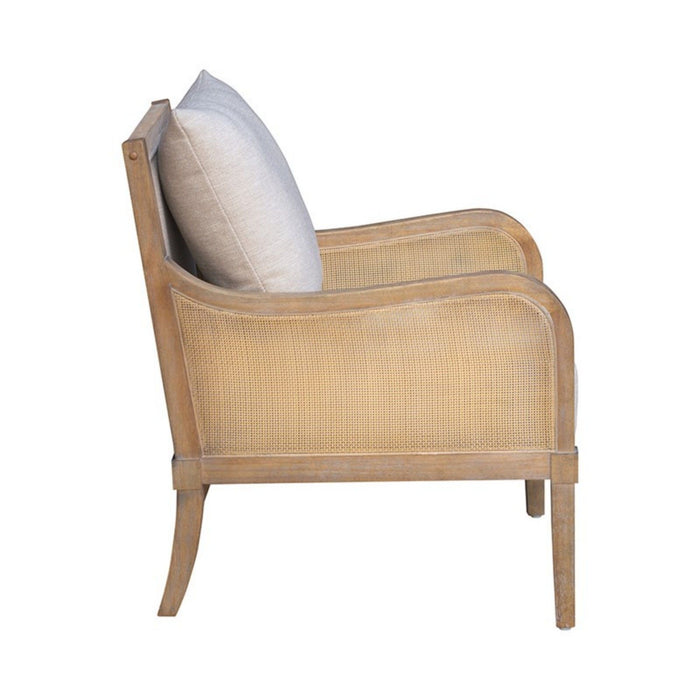 Lily Pond - Accent Chair With Removable Back Cushion - Beige / Natural