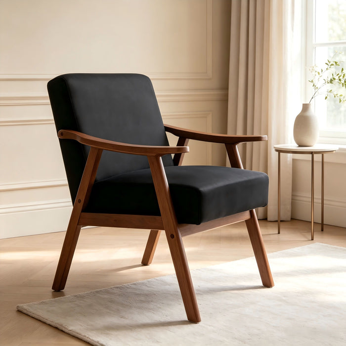 Accent Chair, Classic Mid Century Modern For Extra Seating