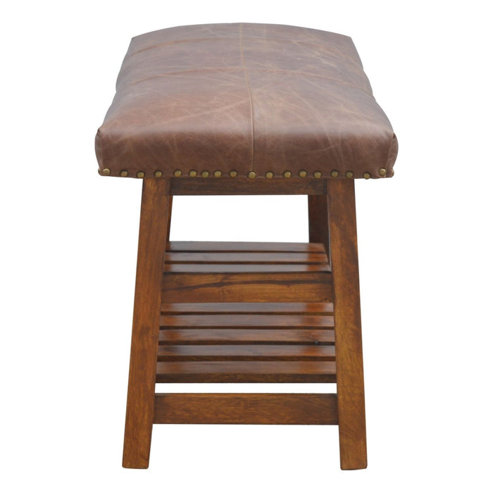 Buffalo - Hide Hallway Bench - Brown