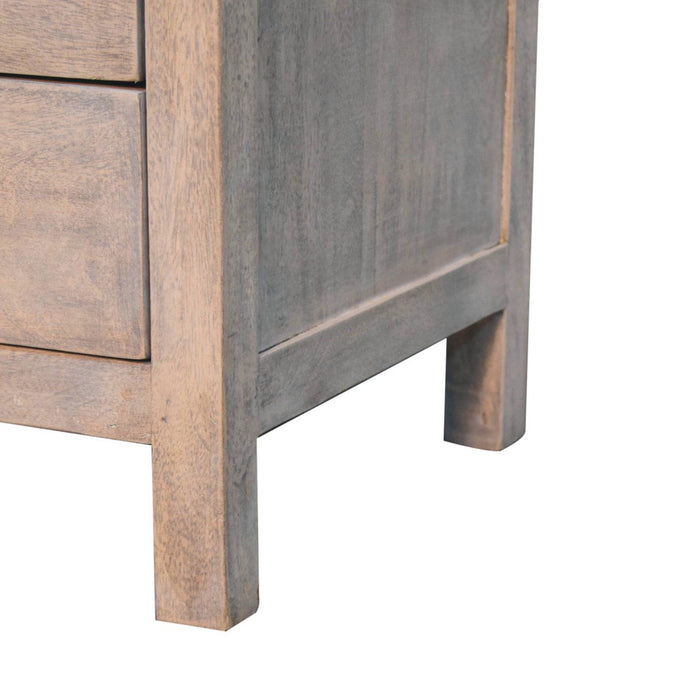 Acid - 2 Drawer Open Bedside Table - Gray Ash