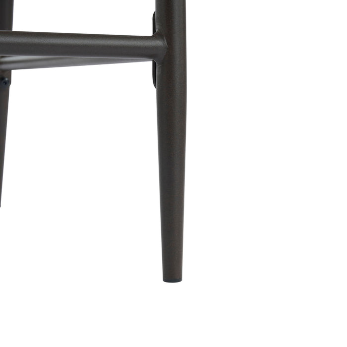 Mid Century Modern Counter Stool Set With Iron Frame