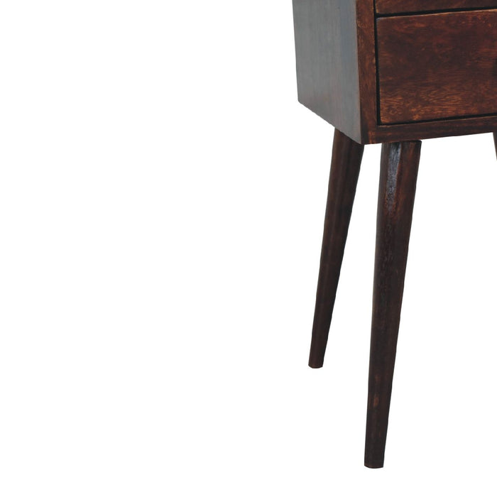 Mini 2 Drawer Nightstand - Walnut