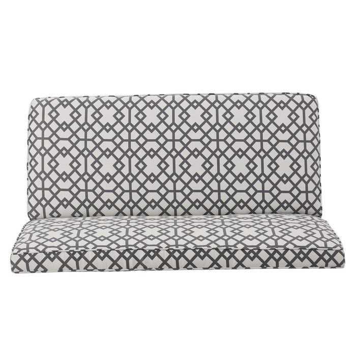 Contemporary Loveseat With Upholstered Fabric And Birch Wood Legs - Gray