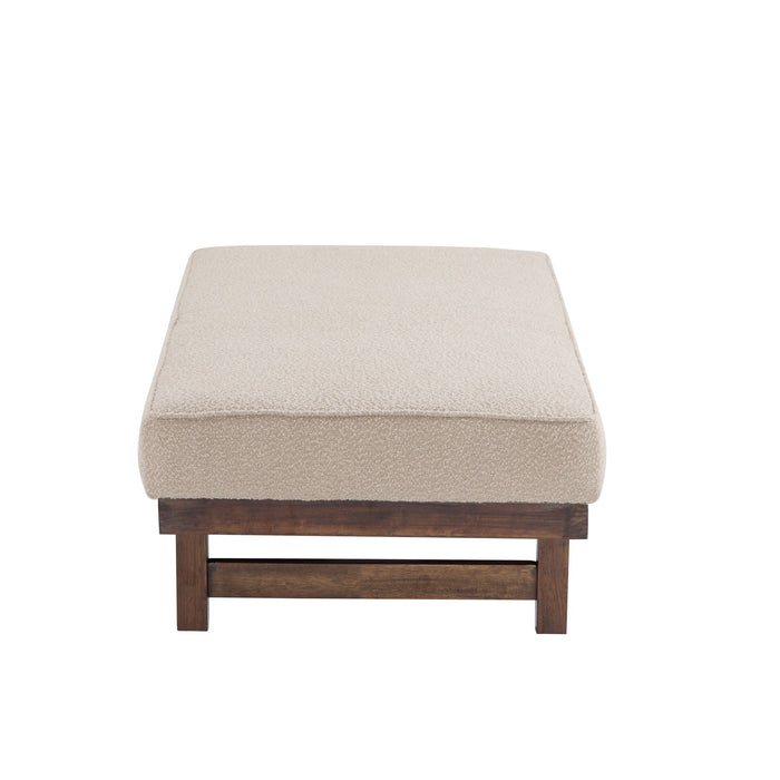 Modern Upholstered Cocktail Ottoman Bench With Cushion Top